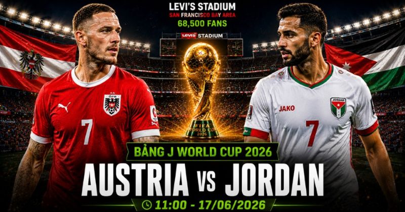 Nhận định Áo vs Jordan World Cup 2026 bảng J: Cuộc đối đầu giữa hai châu lục chưa từng giao nhau