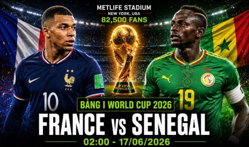 Nhận định Pháp vs Senegal World Cup 2026 bảng I: Hồi ức 2002 trở lại trên đất New York