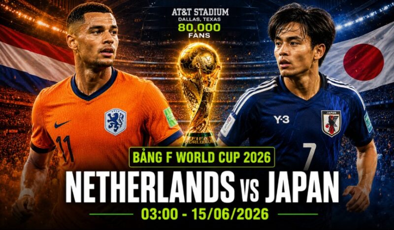 Nhận định Hà Lan vs Nhật Bản World Cup 2026 bảng F: Khi Cơn lốc da cam bước vào sân với 4 ô tròn đỏ