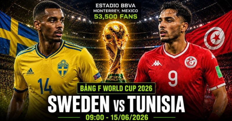Nhận định Thụy Điển vs Tunisia World Cup 2026 bảng F: Lần thứ ba chạm trán sau 23 năm im lặng